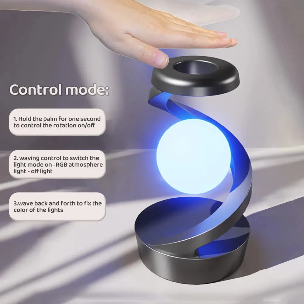 Veilleuse LED rotative à 360° avec chargeur sans fil - Malanterne.fr