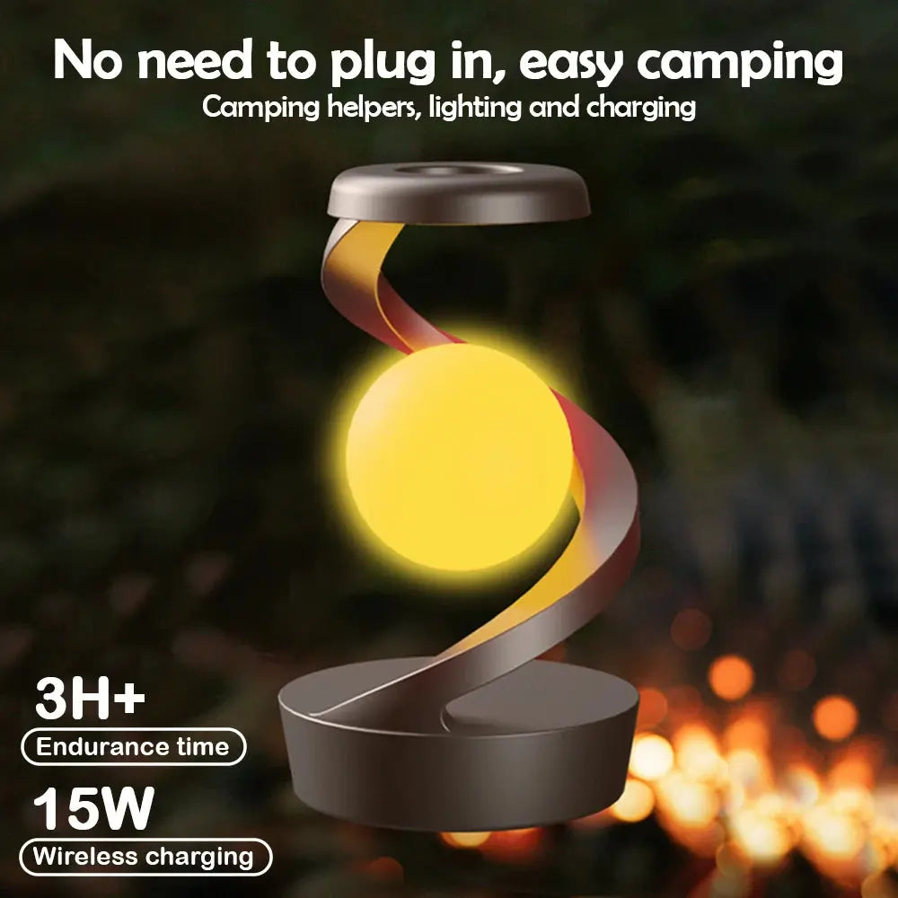 Veilleuse LED rotative à 360° avec chargeur sans fil - Malanterne.fr