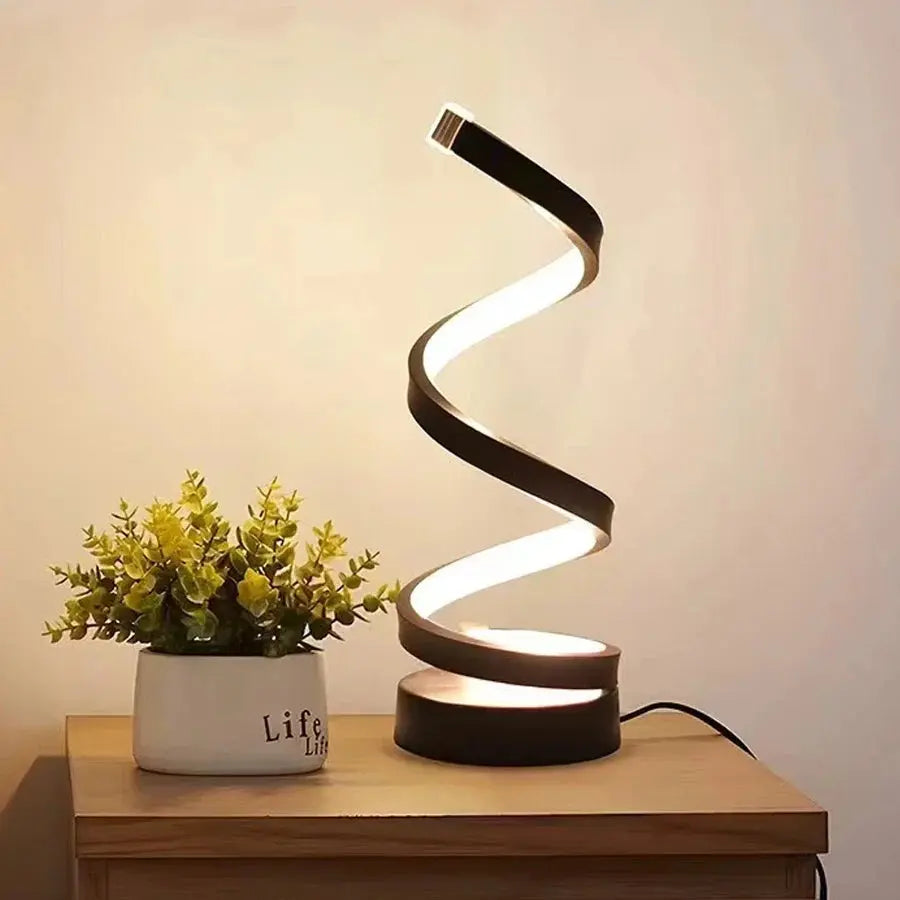 Lampe de chevet spirale, LED USB